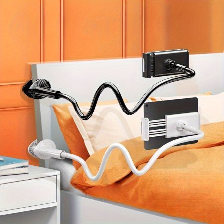 1pc Tablet and Phone Holder, Thickened Flexible Arm Goose Neck Tablet Stand Suitable for Bed, Bedside, Desk, Bed Headboard, Table, Sofa, Horizontal Bed, iPad Mini Pro Air, Kindle, Switch, Galaxy Tabs Device, Christmas Gif
