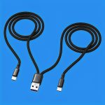 66W Fast Charging 1pc Two-in-one Data Cable - Type-c+Type-c, 1.2M Nylon Braided Multi-interface Cable - Universal Mobile Phone Charger Cable for USB A-C Connector